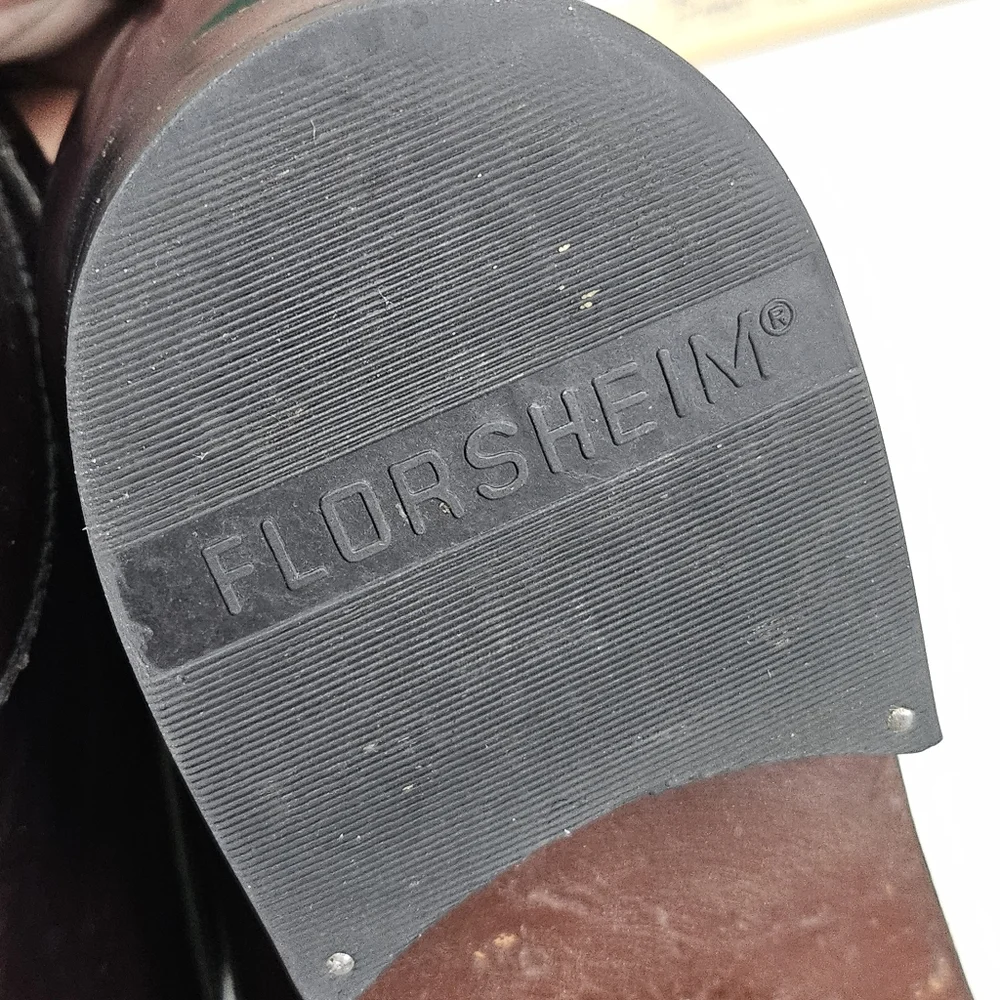 Florsheim Designer Collection Burgundy Loafer Mens‎ Size 12 D Slip On Leather